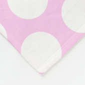Girly lila Eulen-Winter-hellpurpurne Polka-Punkte Fleecedecke (Ecke)