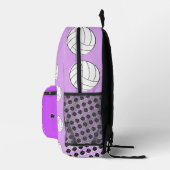 Girly Lila Foto Chic Volleyball Bedruckter Rucksack (Rechts)