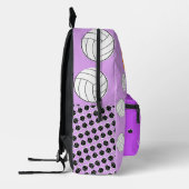 Girly Lila Foto Chic Volleyball Bedruckter Rucksack (Links)