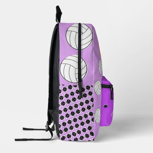 Girly Lila Foto Chic Volleyball Bedruckter Rucksack (Links)