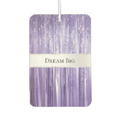 Girly Lila Glam Glitzy Tinsel Stripes Autolufterfrischer (Vorderseite)