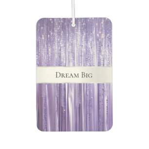 Girly Lila Glam Glitzy Tinsel Stripes Autolufterfrischer