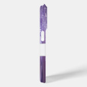 Girly Lila Glam Glitzy Tinsel Stripes Case-Mate iPhone Hülle (Rückseite / Rechts)