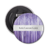 Girly Lila Glam Glitzy Tinsel Stripes Flaschenöffner (Vorderseite)