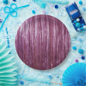 Girly Lila Glam Tinsel Stripes Pappteller (Party)