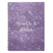 Girly Lila Glitzy Sparkle Notizblock (Vorderseite)