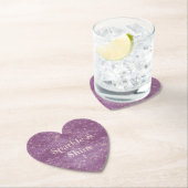 Girly Lila Glitzy Sparkle Untersetzer (Vor Ort)