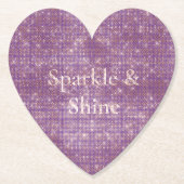 Girly Lila Glitzy Sparkle Untersetzer (Vorderseite)