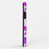 Girly Lila Hearts Niedlich Romantischer Valentinst Case-Mate iPhone Hülle (Hinten/Rechts)