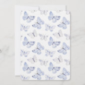 Girly Lila Lavender Butterflies Geburtstag Einladung (Rückseite)