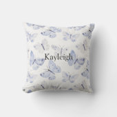 Girly Lila Lavender Butterflies Kissen (Vorderseite)