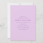 Girly Lila Lavender Foto Arch Graduation Party Einladung (Rückseite)