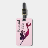 Girly lila Meerjungfrau | in Gepäckanhänger (Vorderseite vertikal)