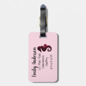 Girly lila Meerjungfrau | in Gepäckanhänger (Rückseite vertikal)