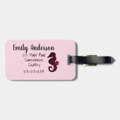 Girly lila Meerjungfrau | in Gepäckanhänger (Rückseite horizontal)