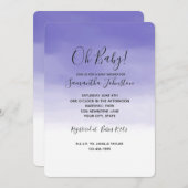 Girly Lila Ombre Einladung (Vorne/Hinten)