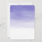 Girly Lila Ombre Einladung (Rückseite)