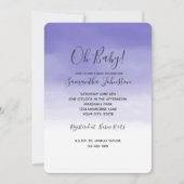 Girly Lila Ombre Einladung (Vorderseite)