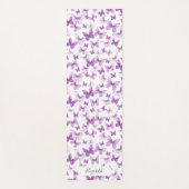 Girly Lila Pastel Butterflies Individuelle Name Yogamatte (Vorderseite)
