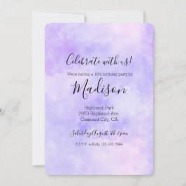 Girly Lila Pink Gefärbte Krawatte Einladung