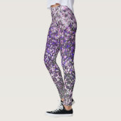 Girly Lila Silver Glitzer Sequin Confetti Leggings (Links)