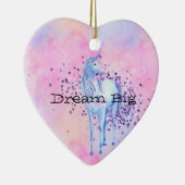 Girly Lila Sparkle Unicorn Keramik Ornament (Rechts)