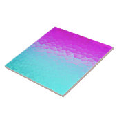 Girly Lila Türkise Ombre Mosaic Bokeh Pattern Fliese (Seite)