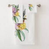 Girly Lila Yellow Chic floral Badhandtuch Set (Insitu)