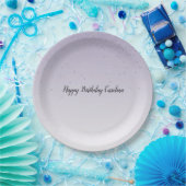 Girly Lilac Lila Confetti Glam Ombre Pappteller (Party)