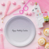 Girly Lilac Lila Confetti Glam Ombre Pappteller (Party)