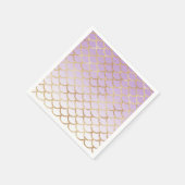 Girly Lilac Lila Gold Meerjungfrau Glitzer Glitzer Serviette (Ecke)