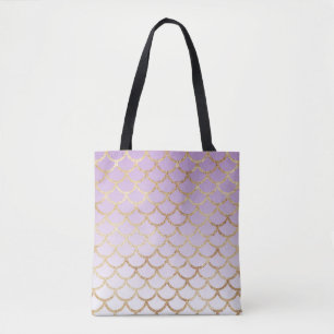 Girly Lilac Lila Gold Meerjungfrau Glitzer Glitzer Tasche