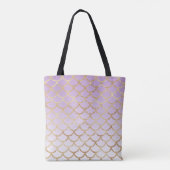 Girly Lilac Lila Gold Meerjungfrau Glitzer Glitzer Tasche (Rückseite)