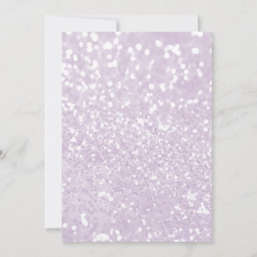Girly lilavender aquamariner Marmor Glitzer Sweet  Einladung (Rückseite)