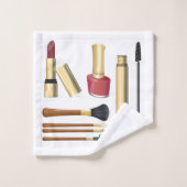 Girly Lipstick-Kosmetik Badhandtuch Set (Waschlappen)