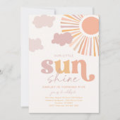 Girly Little Sunshine Einladung zum Geburtstag (Vorderseite)