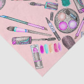 Girly Mädchen-handgemaltes Aquarell-Make-up auf Seidenpapier (Ausschnitt)