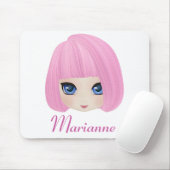 Girly Mädchen-Marianne-Gewohnheit Mousepad (Mit Mouse)
