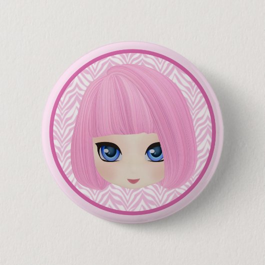 Girly Mädchen-Marianne-Mode-Knopf Button (Vorderseite)
