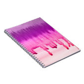 Girly Magenta Lila Watercolor Ombre Notizblock (Rechte Seite)