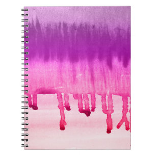 Girly Magenta Lila Watercolor Ombre Notizblock