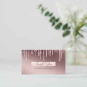 Girly Makeup Artist Glitzer Vielen Dank Visitenkarte (Stehend Vorderseite)