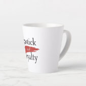 Girly Makeup Lover Loyalty Slogan Milchtasse (Rechte Ecke)