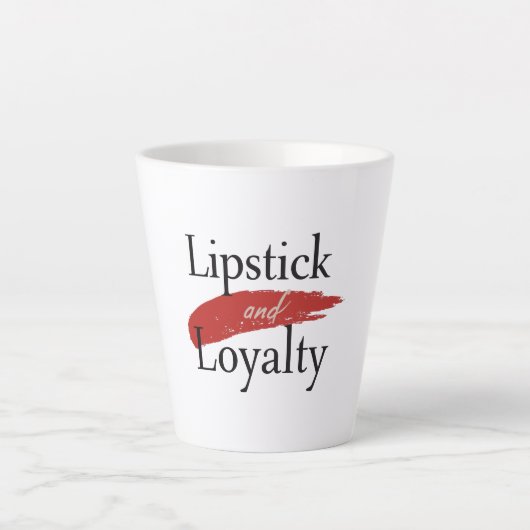 Girly Makeup Lover Loyalty Slogan Milchtasse (Vorderseite)