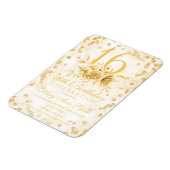 Girly Marble Glitzer Gold Floral Sweet 16. Magnet (Linke Seite)