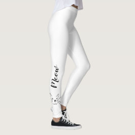 Girly "Meow" Cat Lover ist einfach elegant weiß Leggings