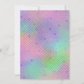 Girly Mermaid Birthday Pool Party Einladung (Rückseite)