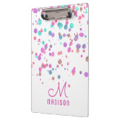Girly Mermaid Glitzer & Foil Confetti Monogram Klemmbrett (Links)