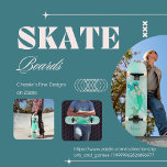 Girly Mermaid Green Schwanz Blue Skateboard<br><div class="desc">Eine Meerjungfrau mit blauen Haaren und einem grünen Schwanz auf grünem Hintergrund. Ändern Sie den Namen für Ihr eigenes Mermaid-Skateboard oder löschen Sie den Namen ganz.</div>
