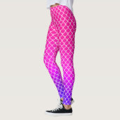 Girly Mermaid Puppe Pink Gradient Scalent Muster Leggings (Links)